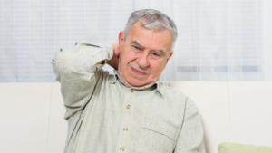 man with chronic neck pain